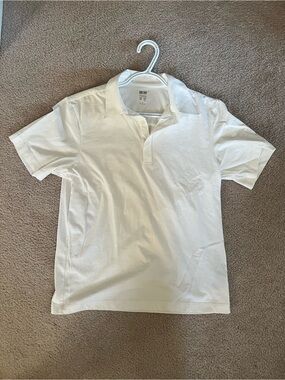 Uniqlo x Theory Men's White Polo Shirt - Clean Short Sleeve, AIRism